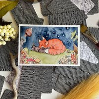 Schlafende Fuchs Aquarell Kunstdruck Wandkunst Dekor, Wald Kinderzimmer Kunst, Babyzimmer Geschenk Für Mädchen, Liebhaber von FairyFunctional