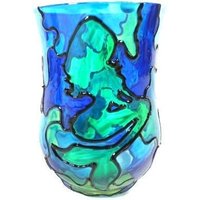 1 Grüne Buntglas Meerjungfrau Blau Kerzenhalter Nachtlicht Handgemaltes Glas Kerzenlicht von FairyMeShop