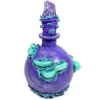 Lila Amethyst Kristall Flasche Grün Pilz Moos Zauberflasche Trank Fee Hexen Zauberer von FairyMeShop