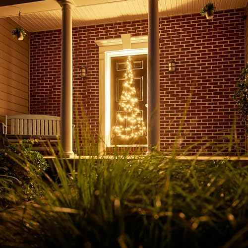 Fairybell LED-Türbaum Weihnachtsbaum für draußen (210 cm - 120 LEDs, Warmweiss) von Fairybell