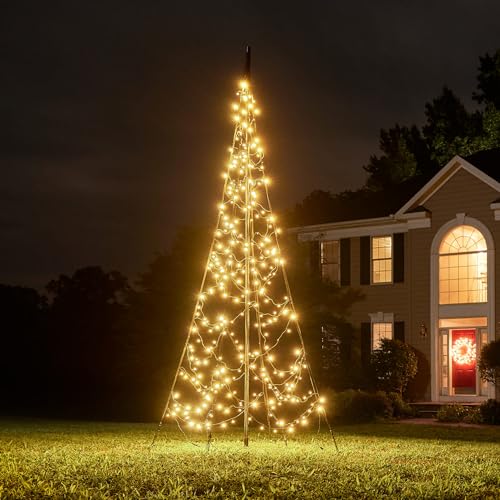 Fairybell LED-Weihnachtsbaum für draussen - 3 Meter - 320 LEDs - All Surface/Geeignet für alle Oberflächen - Warmweiss von Fairybell
