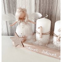 Adventskranz Weihnachtsengel Gefilzt Mit Kerzen von FairytaleFeltbyMandy