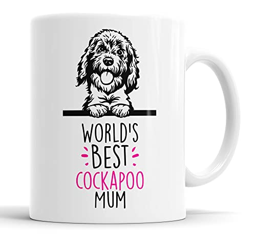 Cockapoo World's Best Mum Tasse Hund Mama Cockapoo Mama Tasse Freund Lustiges Geschenk für Geburtstag Weihnachten Cockapoo Tasse von Faithful Prints