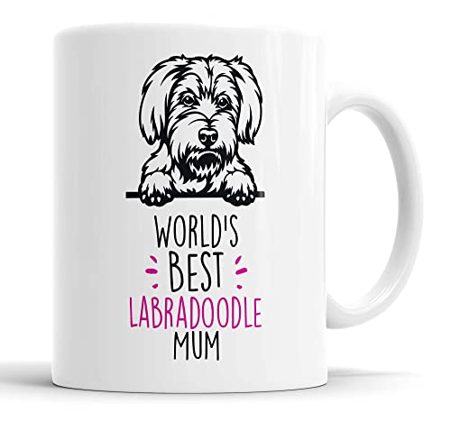 Labradoodle World's Best Mum | Tasse Geschenk | Hundebecher zum Geburtstag Weihnachten | Freundin, Mama, Tante, Schwester Keramiktasse von Faithful Prints