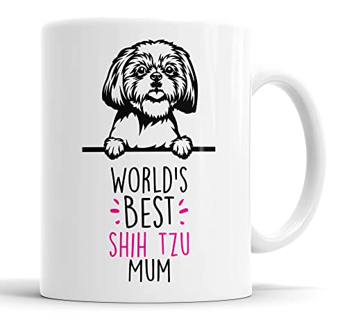 Shih Tzu World's Best Mum Tasse Hund Mama Shih Tzu Mama Tasse Freund Lustiges Geschenk für Geburtstag Weihnachten Shih Tzu Tasse von Faithful Prints