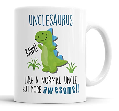 Unclesaurus Tasse Uncle Dinosaurier Tasse für Vatertag Geburtstag Weihnachten Lustige Tasse Geschenk für Onkel von Faithful Prints