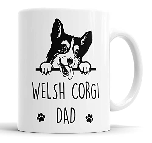 Walisischer Corgi Dad | Tasse Geschenk | Hundetasse zum Geburtstag Weihnachten | Freund, Papa, Onkel, Bruder Keramiktasse von Faithful Prints