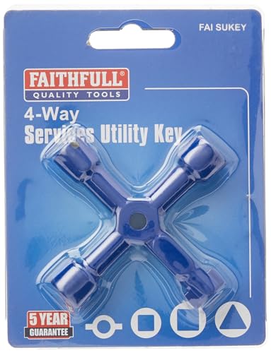 4-Way Services Utility Meter Key von Faithfull