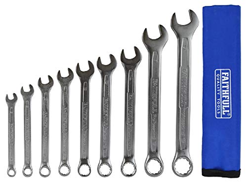 Combination Spanner Set with Roll, 9 Piece von Faithfull