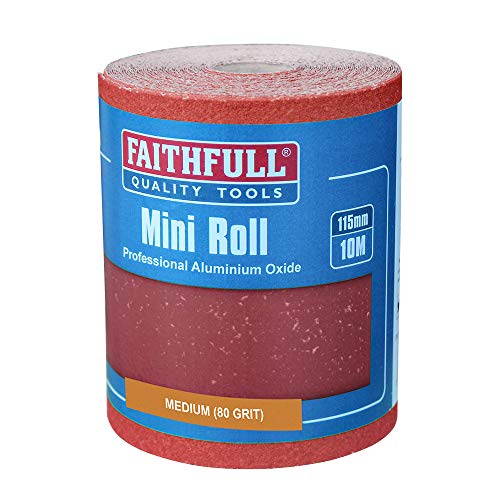 Faithfull - Aluminium Oxid Papierrolle Rote Heavy Duty 115 mm x 10M 80G - FAIAR1080R von Faithfull