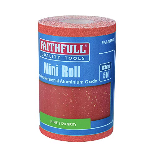 Faithfull - Aluminium Oxid Papierrolle Rote Heavy Duty 115 mm x 5M 120G - FAI... von Faithfull