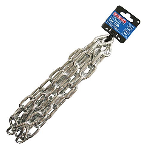 Faithfull FAICHCUT60Z Zinc Plated Steel Chain 6 mm Link Dia x 2.5 m Long 250 kg Load Limit,Silver von Faithfull