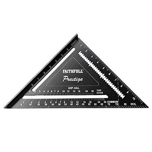 Prestige Quick Square Black Aluminium 300mm (12in) von Faithfull