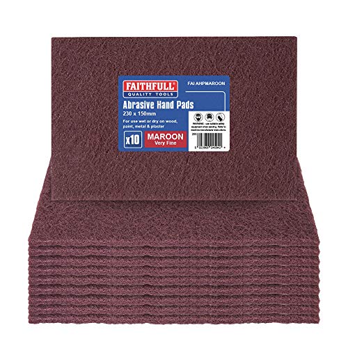 Faithfull Pad Maroon Very Fine 230 x 150mm (10) von Faithfull