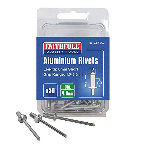 Faithfull FAIAR5S50 Alunieten 4,8 x 8 mm kurz, 50 Stück, Mehrfarbig, 5mm Short von Faithfull