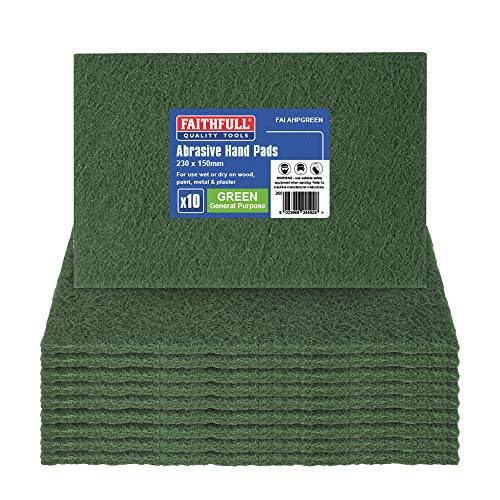 Hand Pad Green General Purpose 230 x 150mm (10) von Faithfull