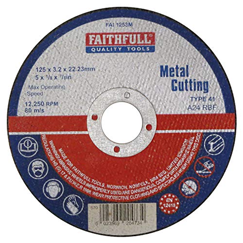 Metal Cut Off Disc 125 x 3.2 x 22.23mm von Faithfull
