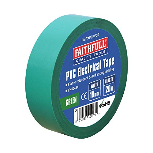 PVC Electrical Tape Green 19mm x 20m von Faithfull