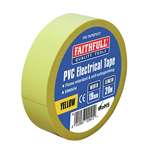 PVC Electrical Tape Yellow 19mm x 20m von Faithfull