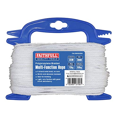 ROSENBERG Multi-Funktions-Seil 3mm x 30m Weiß von Faithfull