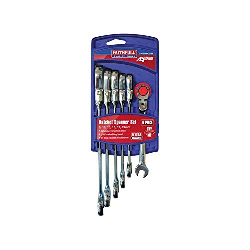 Ratchet Combination Spanner Flex Head Set, 6 Piece von Faithfull