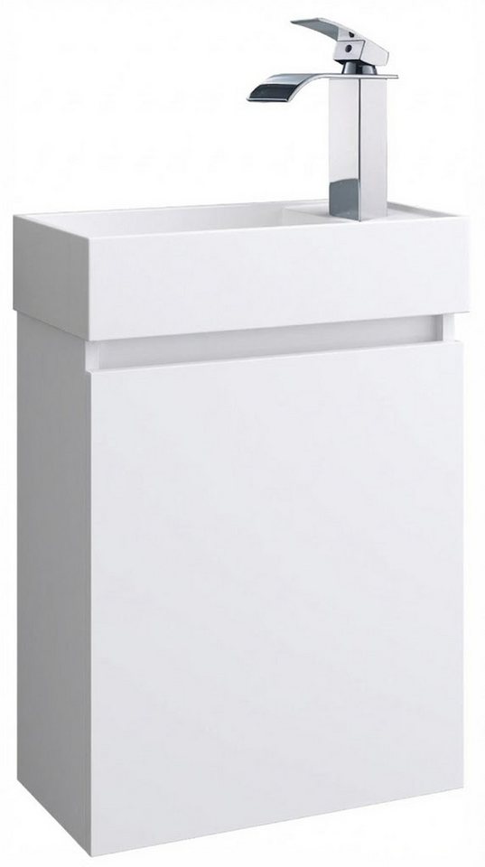 Faizee Home Badmöbel-Set Bademöbel 40 cm Badschrank Waschtisch Unterschrank Spiegelschrank von Faizee Home