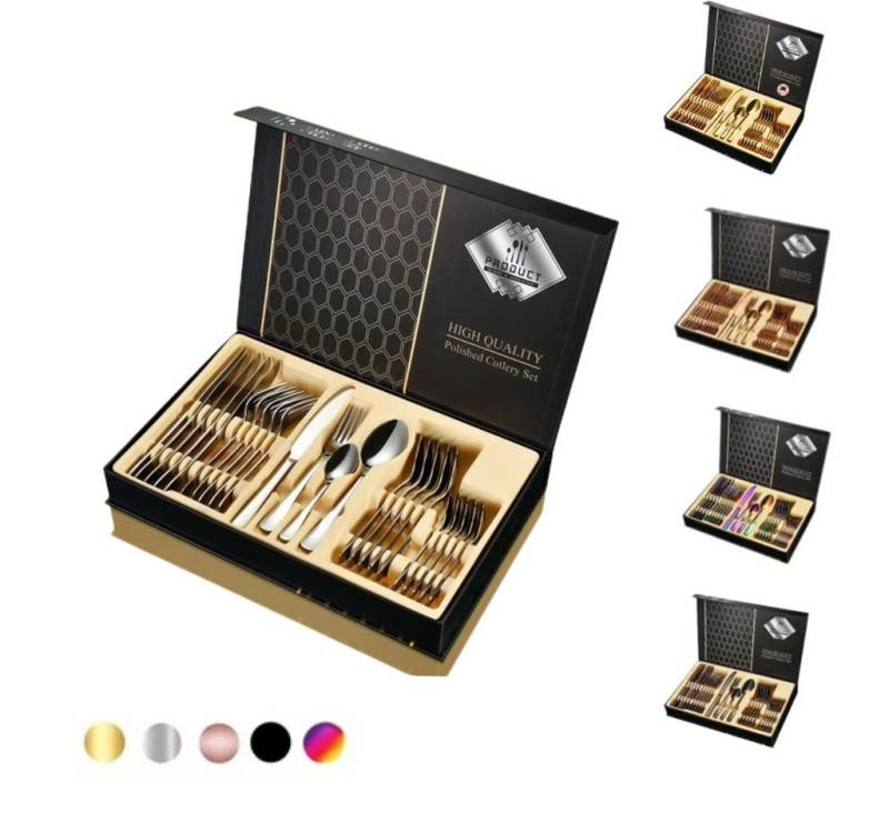 Faizee Home Besteck-Set Besteckset 24 tlg. Edelstahlbesteck für. 6 Personen Gift Box Faizee Home Besteck-Set Besteckset 24 tlg. Edelstahlbesteck für. 6 Personen Gift Box von Faizee Home