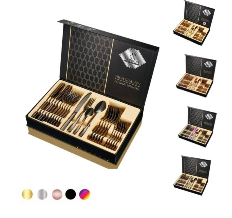Faizee Home Besteck-Set Besteckset 24 tlg. Edelstahlbesteck für. 6 Personen Gift Box von Faizee Home