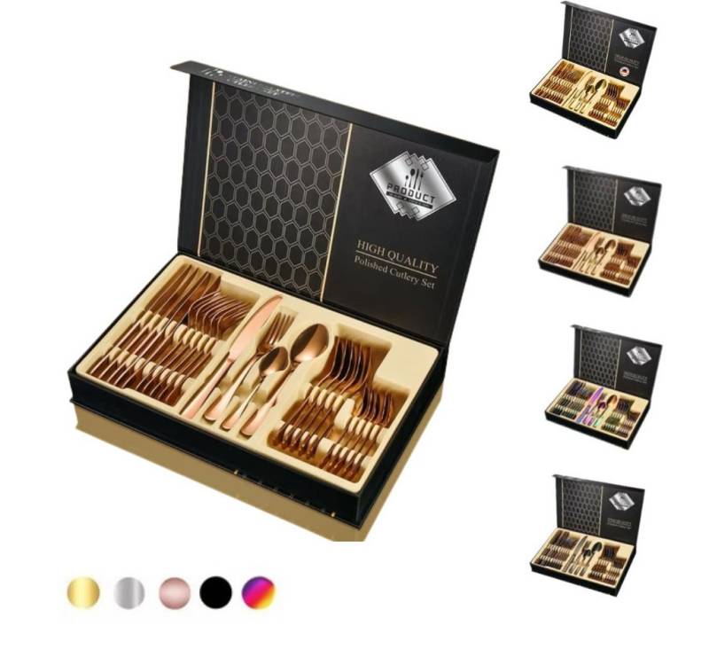 Faizee Home Besteck-Set Besteckset 24 tlg. Edelstahlbesteck für. 6 Personen Gift Box von Faizee Home