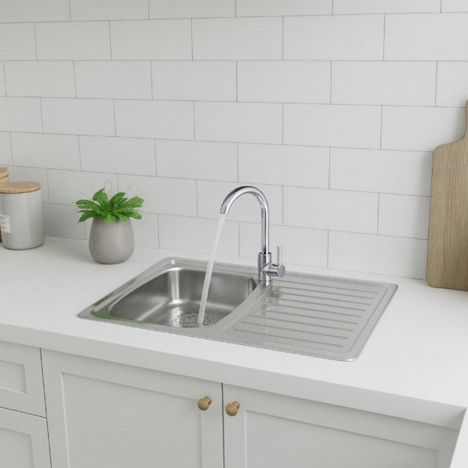 Faizee Home Edelstahlspüle Faizee Home Granitspüle 90x50 cm, eckig, mit Abtropffläche & Siphon Faizee Home Edelstahlspüle Faizee Home Granitspüle 90x50 cm, eckig, mit Abtropffläche & Siphon von Faizee Home