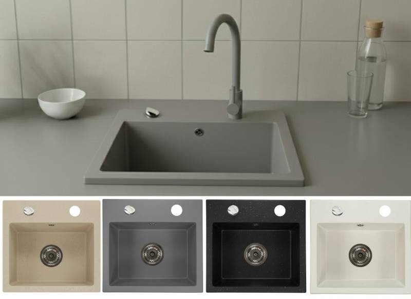 Faizee Home Granitspüle Faizee Home, Granitspüle compact cm – Modern Faizee Home Granitspüle Faizee Home, Granitspüle compact cm – Modern von Faizee Home