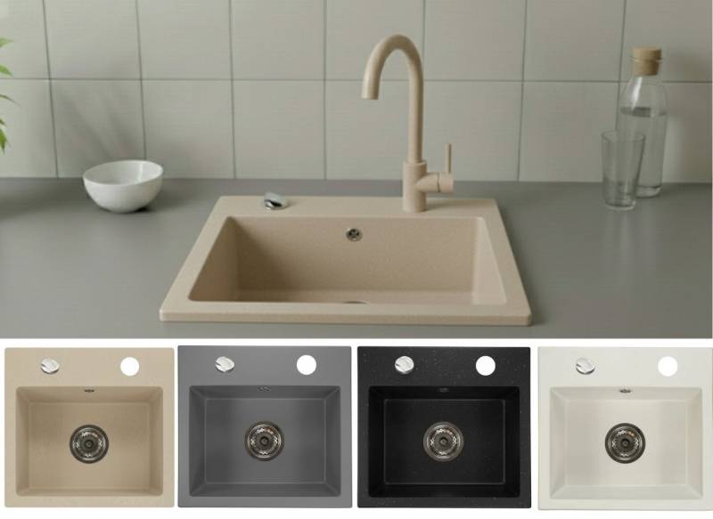 Faizee Home Granitspüle Faizee Home, Granitspüle compact cm – Modern von Faizee Home