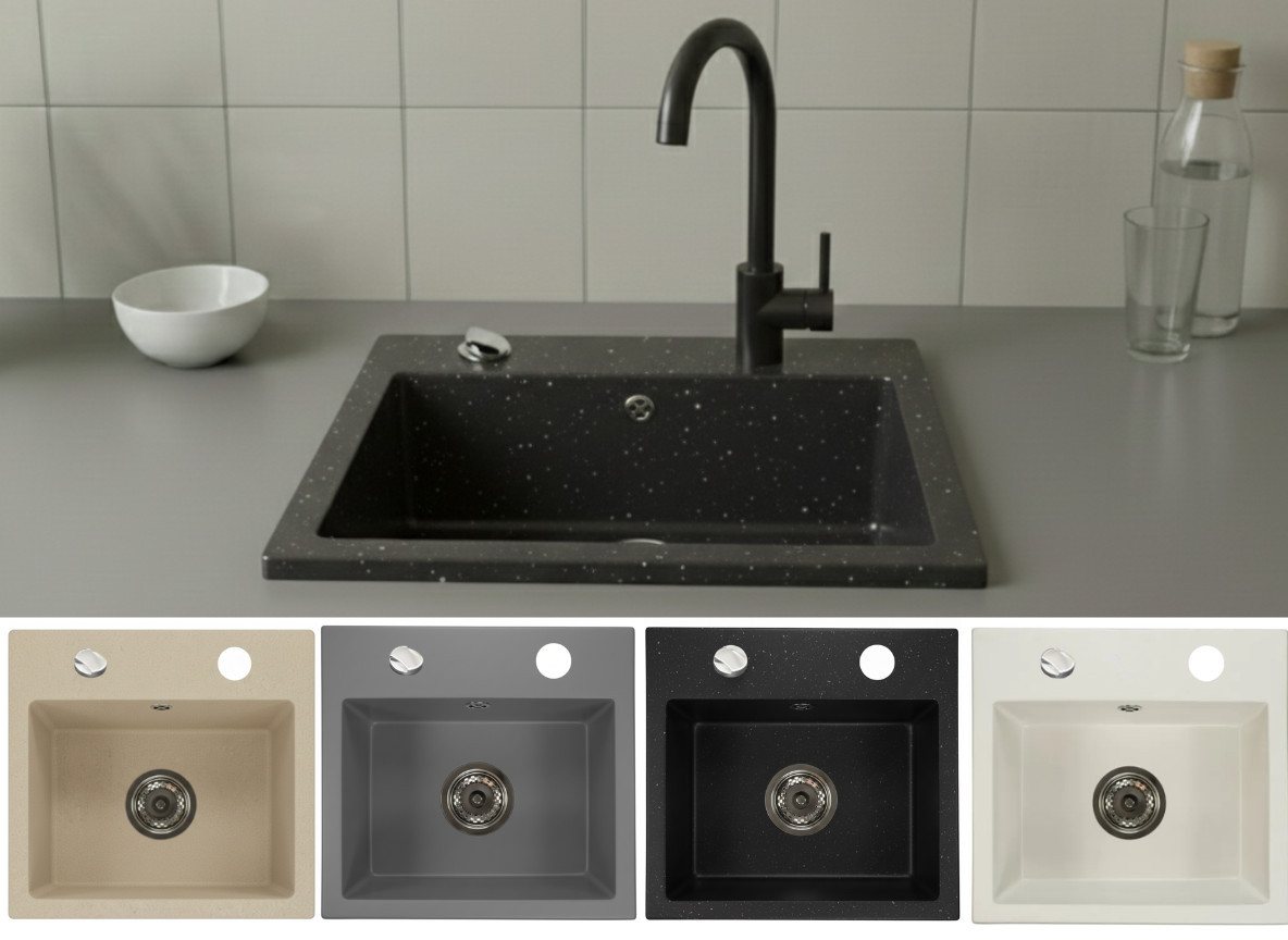 Faizee Home Granitspüle Faizee Home, Granitspüle compact cm – Modern Faizee Home Granitspüle Faizee Home, Granitspüle compact cm – Modern von Faizee Home