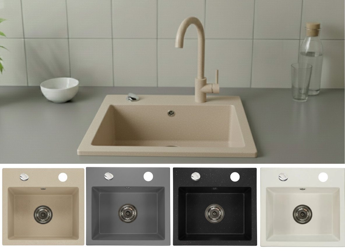 Faizee Home Granitspüle Faizee Home, Granitspüle compact cm – Modern Faizee Home Granitspüle Faizee Home, Granitspüle compact cm – Modern von Faizee Home