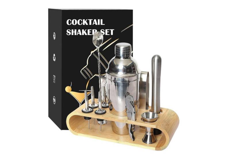 Faizee Möbel Cocktail Shaker Cocktail Shaker Set: 750 ml Edelstahl Martini Shaker 11 tlg, Rostfrei, (11-tlg) von Faizee Möbel