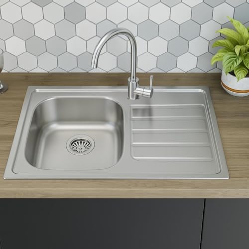 Faizee Möbel | Edelstahl Einbauspüle & Spülbecken 60x50,5x15 | Moderne Küchenspüle | Robust & langlebig | inkl. Siphon, Spülbecken & Ausgussbecken + Armatur| Ideal als Waschbecken & Einbauspüle Faizee Möbel | Edelstahl Einbauspüle & Spülbecken 60x50,5x15 | Moderne Küchenspüle | Robust & langlebig | inkl. Siphon, Spülbecken & Ausgussbecken + Armatur| Ideal als Waschbecken & Einbauspüle von Faizee Möbel