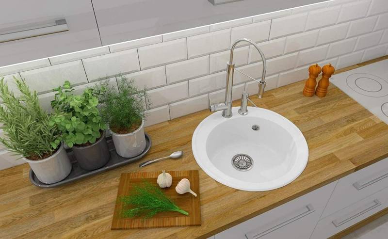 Faizee Möbel Granitspüle Vela Ultimative GranitSchutz 49cm Durchmesser von Faizee Möbel