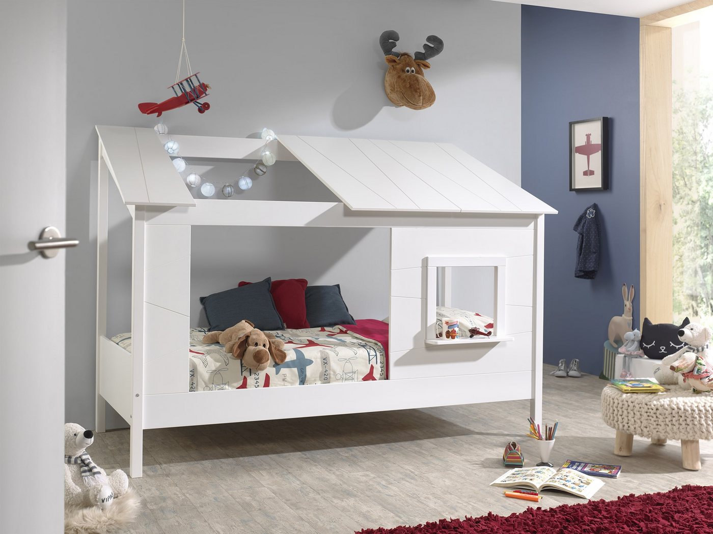 Faizee Möbel Hochbett Baumhaus Bett inkl. Rolllattenrost, Liegefläche 90 x 200 cm von Faizee Möbel