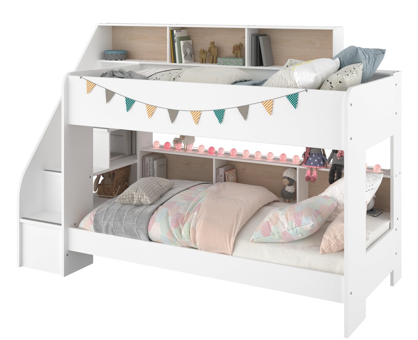 Faizee Möbel Hochbett Etagenbett Bibop 2 Parisot Weiß Kinderzimmer von Faizee Möbel