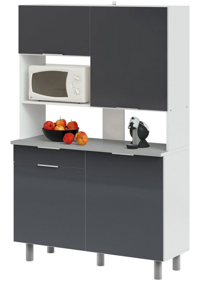 Faizee Möbel Küchenbuffet Buffetschrank Buffet Set Urban 12 Parisot Hochglanz Küchenschrank Grau (1-St) von Faizee Möbel