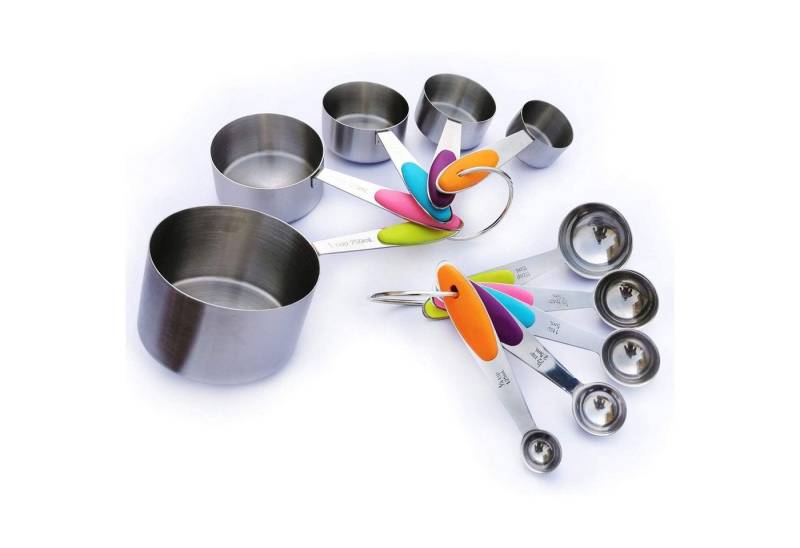 Faizee Möbel Messlöffel Messbecher und Löffel Edelstahl 10 Set 5 Messbecher 5 Messlöffel, Edelstahl, (10-St) von Faizee Möbel