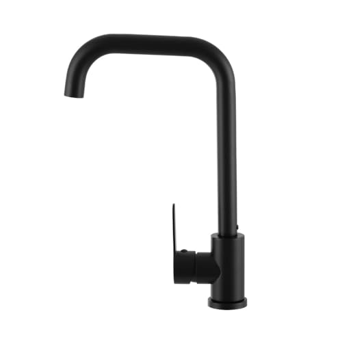 Faizee Möbel STEEL Große Küchenarmatur Wasserhahn stehend Küche Spüle Armatur 360° Drehbar (Schwarz) von Faizee Möbel