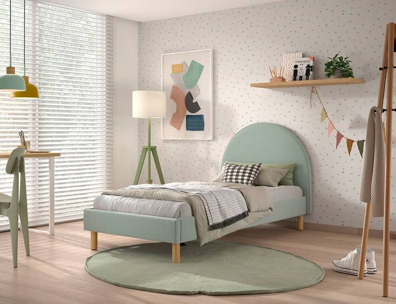 Faizee Möbel Schlafzimmer-Set Polsterbett Moon - Stilvoller Komfort mit optionalem Polsterhocker von Faizee Möbel