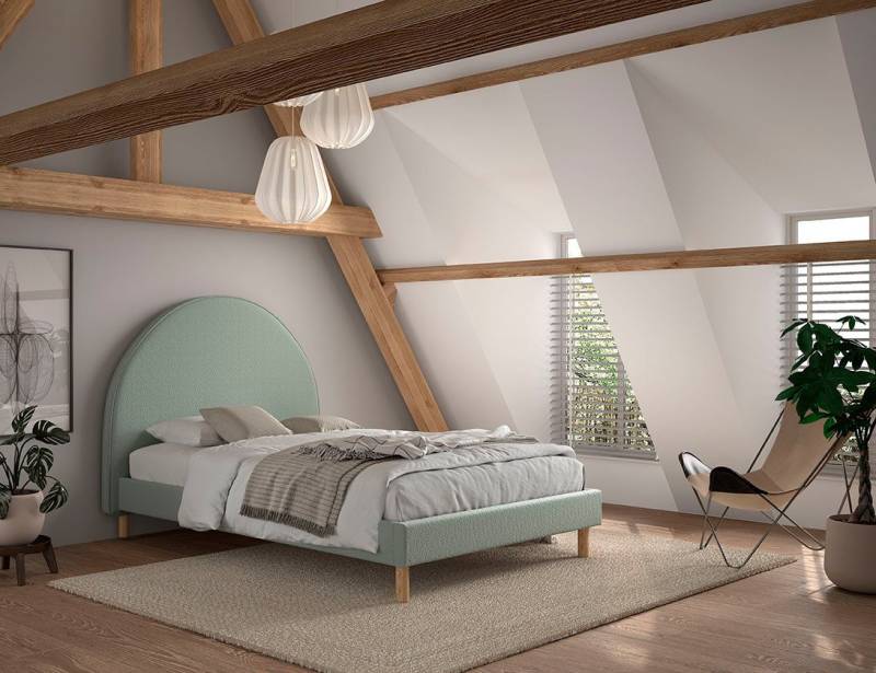 Faizee Möbel Schlafzimmer-Set Polsterbett Moon - Stilvoller Komfort mit optionalem Polsterhocker von Faizee Möbel