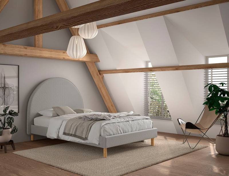 Faizee Möbel Schlafzimmer-Set Polsterbett Moon - Stilvoller Komfort mit optionalem Polsterhocker von Faizee Möbel