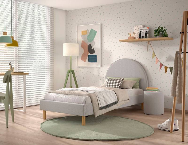 Faizee Möbel Schlafzimmer-Set Polsterbett Moon - Stilvoller Komfort mit optionalem Polsterhocker von Faizee Möbel