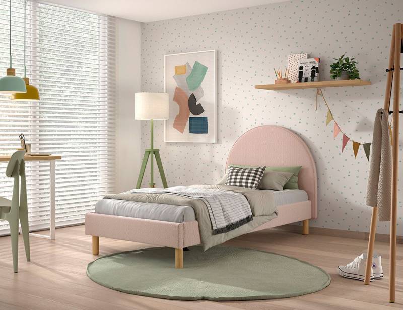 Faizee Möbel Schlafzimmer-Set Polsterbett Moon - Stilvoller Komfort mit optionalem Polsterhocker von Faizee Möbel