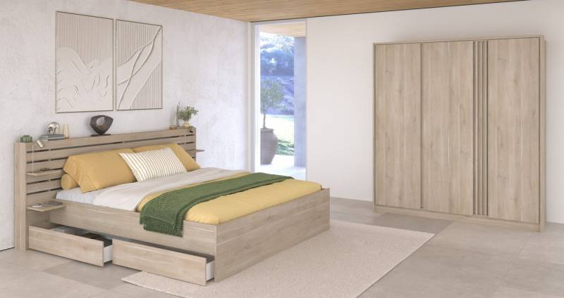 Faizee Möbel Schlafzimmer-Set Schlafzimmer Set Escale 24 von Parisot 160x200cm von Faizee Möbel