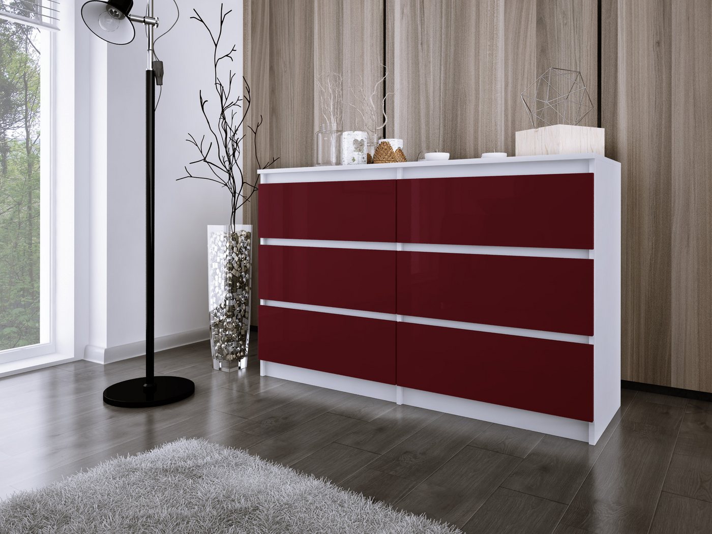 Faizee Möbel Schubkastenkommode Kommode ZOE 6 Schubladen - Modernes Design für Ihre Wohnräume von Faizee Möbel