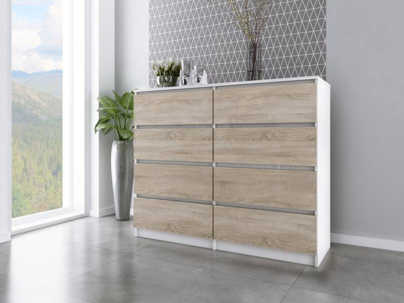 Faizee Möbel Schubkastenkommode ZOE Kommode mit 8 Schubladen - Modernes Design für Ihre Wohnräume von Faizee Möbel
